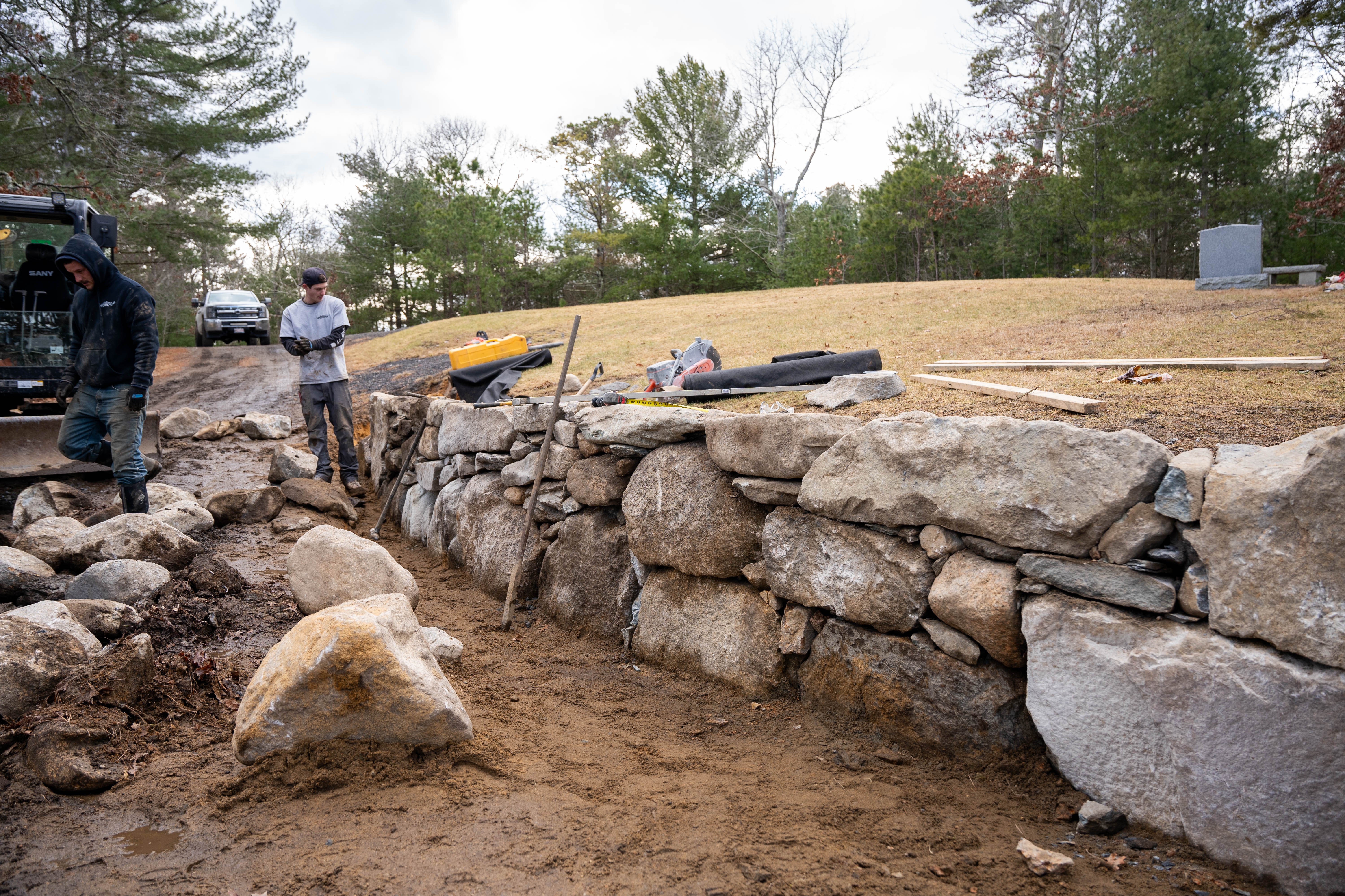 Retaining walls and stonework project 5