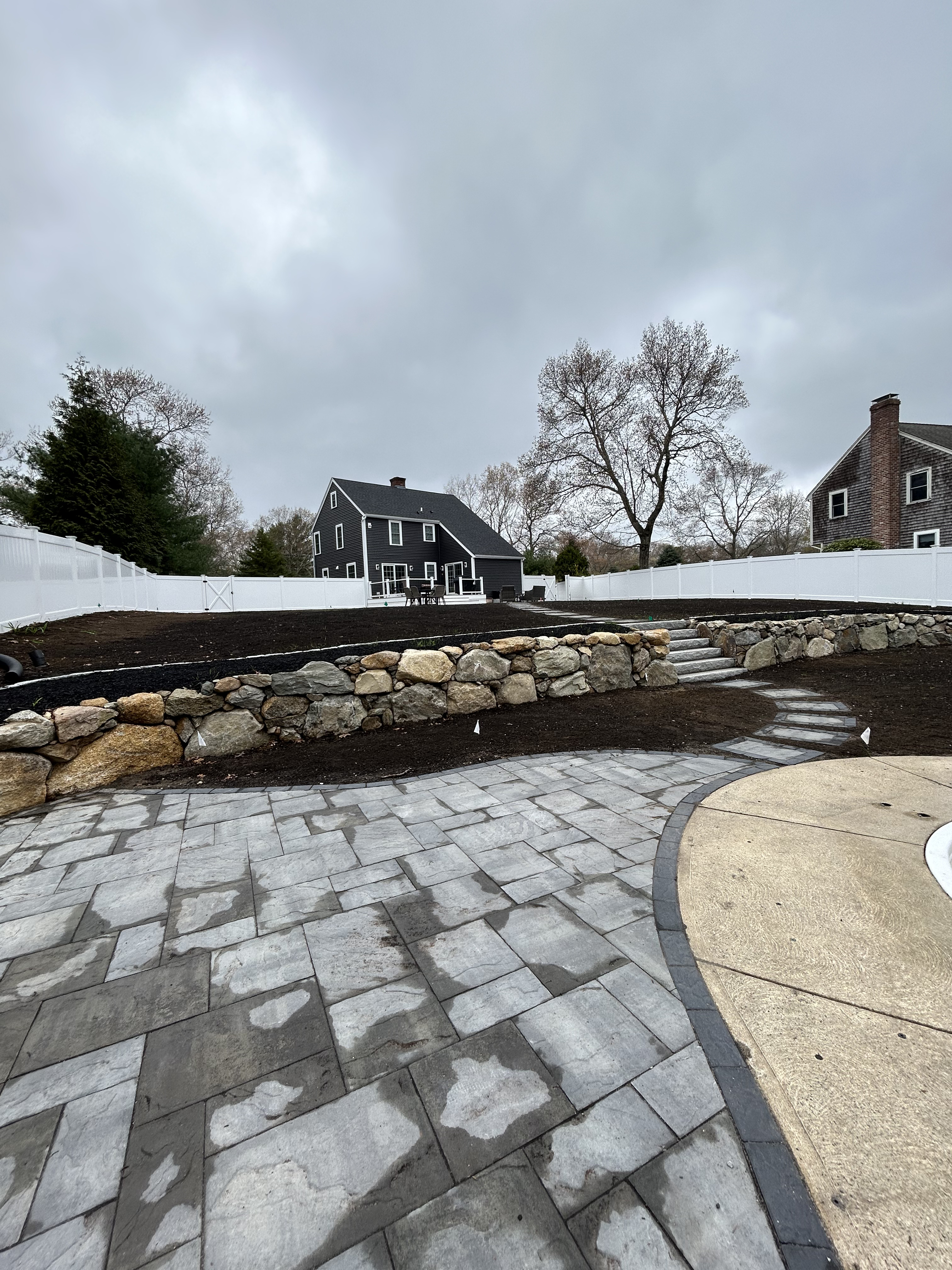 Retaining walls and stonework project 7