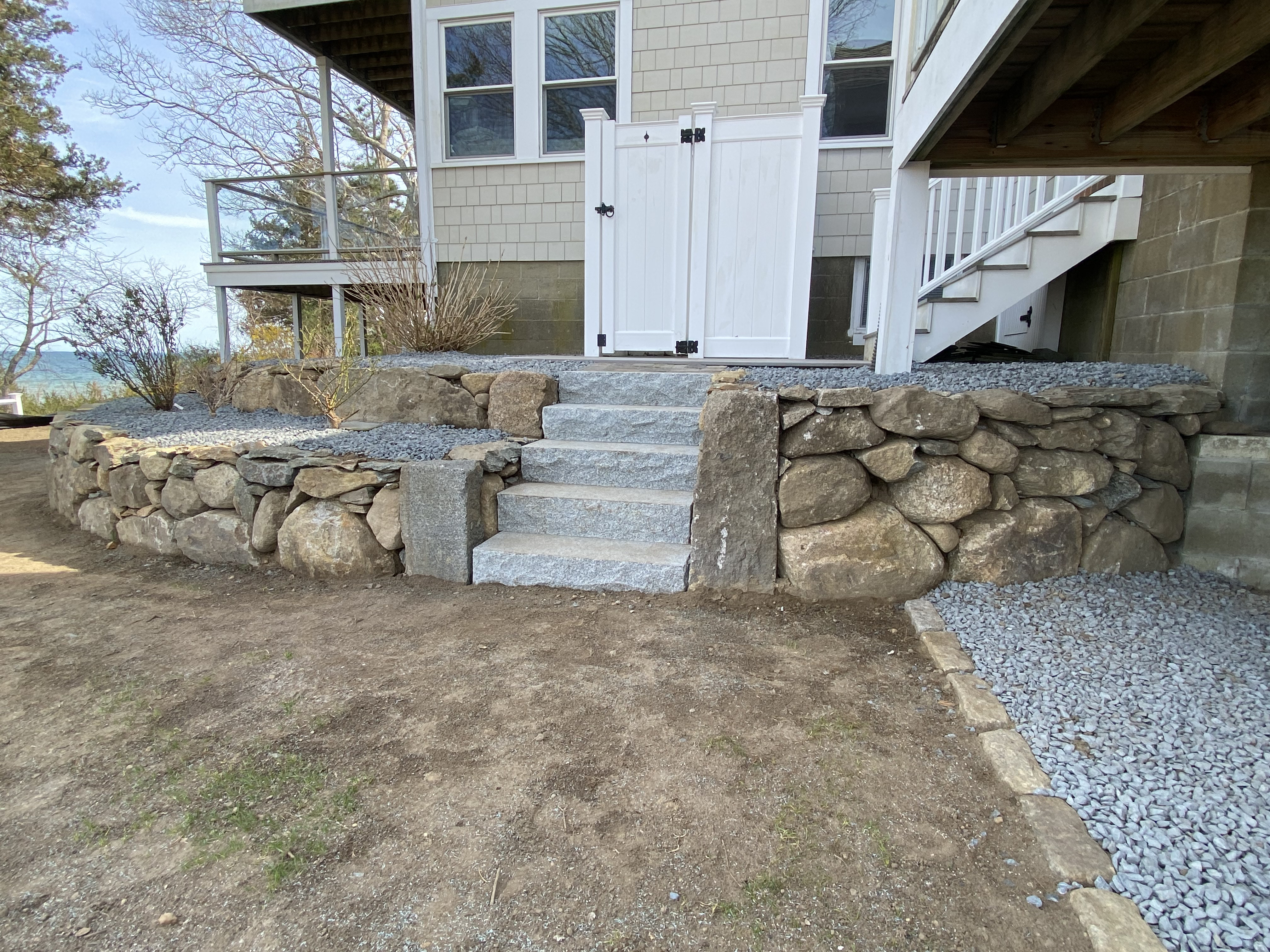 Retaining walls and stonework project 9